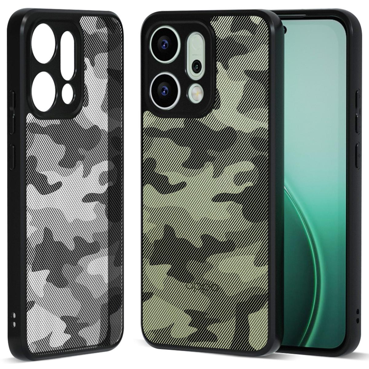 

IBMRS For Oppo Reno14 5G (Global) Case Soft TPU Frame Hard PC Back Anti-Fall Phone Cover Artistic Camouflage