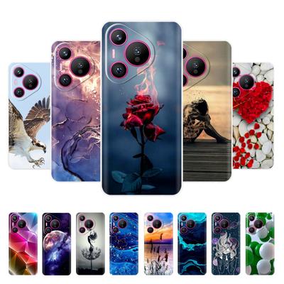 For Huawei Pura 70 Pro Case Pura 70 Clear Back Cover Pretty Girl Bumper Soft TPU Funda For Huawei Pura 70 Pro+ Pura70 Ultra Capa