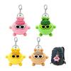 [Festov] Plush Keychain Set of 4 Fluffy Wool Bag Charm Cute Strap Mascot Gift Present for Women Stylish Bag Accessories Christmas Gift 4 Colors