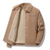 Men's Cotton-padded Jacket Men's Fleece Thickened Lamb Wool Winter Coat Cotton-padded Windproof Warm Cotton