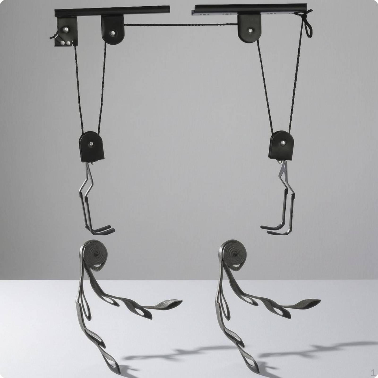 Kayak Lift Pulley System Hanging Ceiling Hoist Metal 60KG with Rope