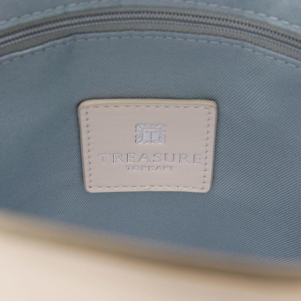Gürteldesign Leder Flache Tragetasche A4-Größe [TREASURE TOPKAPI] Tasche, (Weiß)