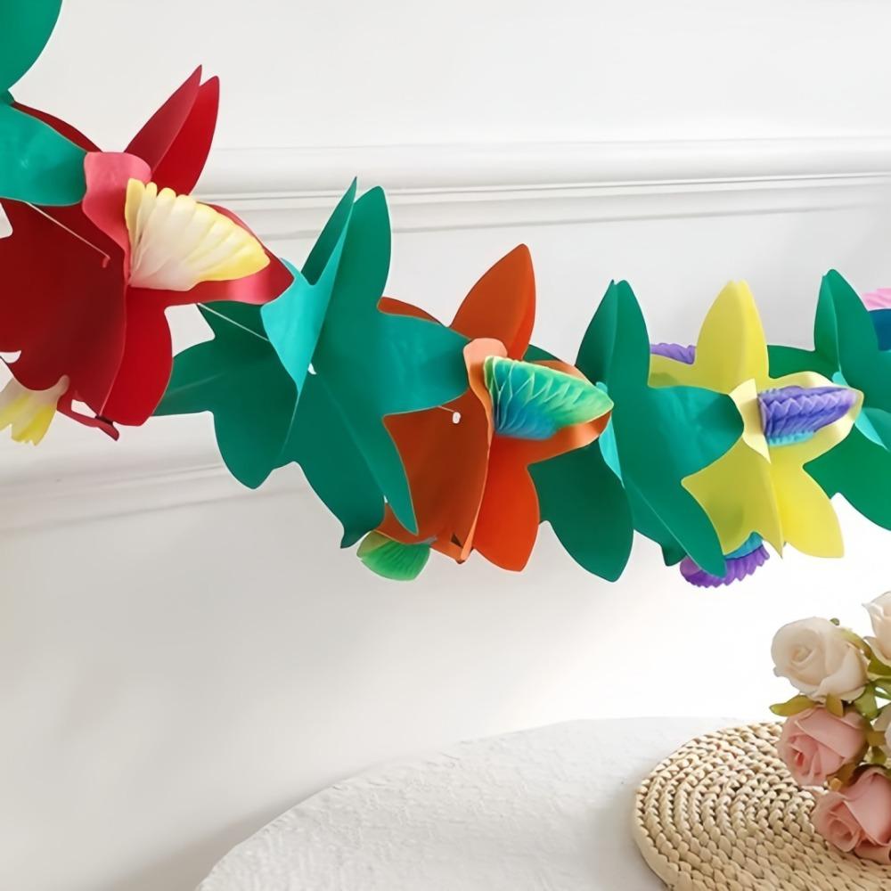 3M Multi-purpose Hawaiian Party Decoration Paper-made Garland Hawaii Tropical Theme Party Supplies for Wedding Birthday Ornament