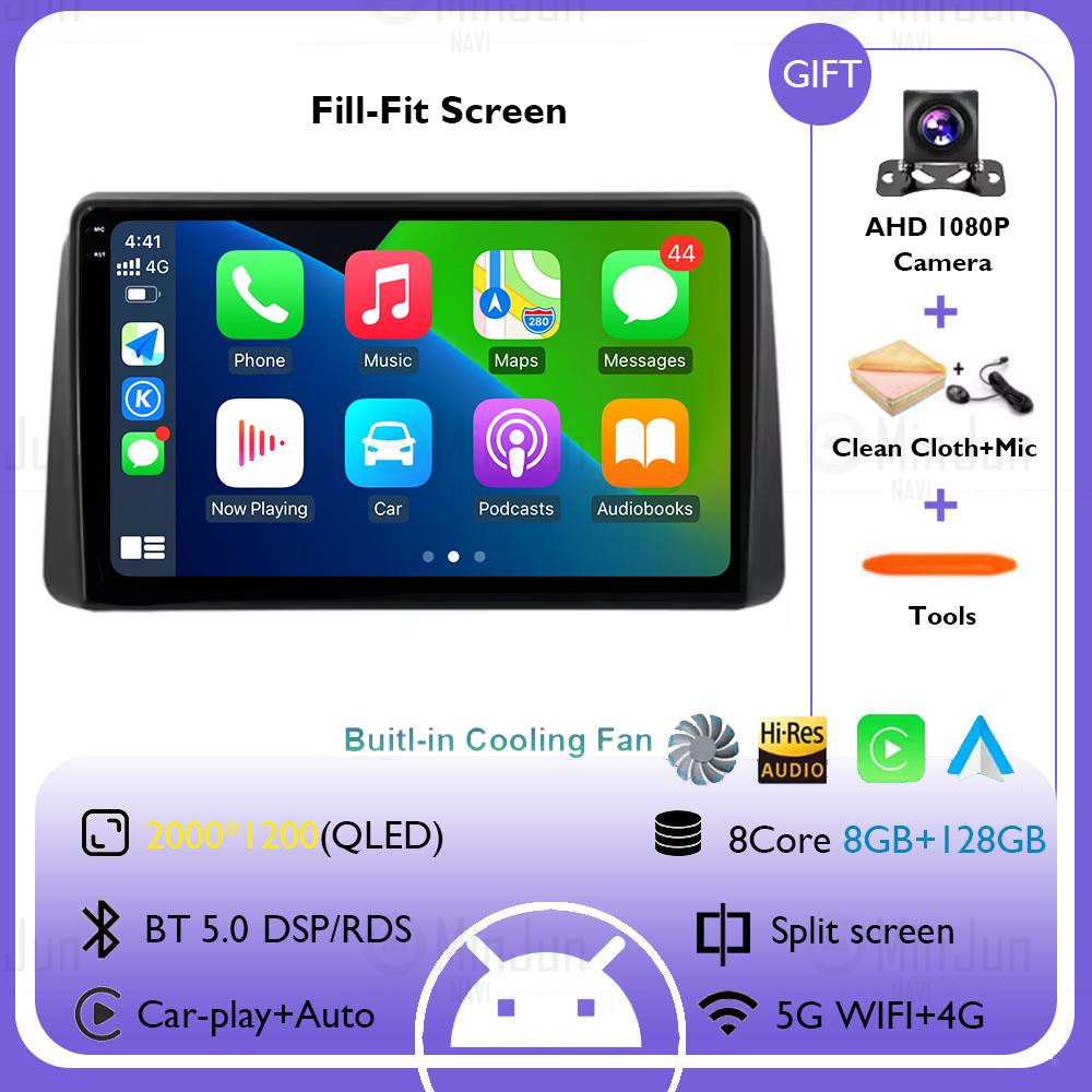 For Chrysler 2011 - 2015 Grand Voyager 5 Car Radio Android 14 Multimedia  Wireless Carplay Auto Stereo QLED Touch Screen