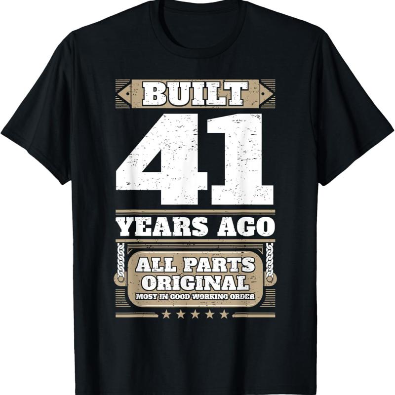 

Built 41 Years Ago 41St Birthday T Shirt 5XL різнокольоровий