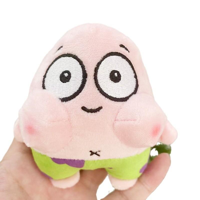 Cartoon Plush Charming Spongebob And Patrick Star Keychain Doll For Kids Room Decor