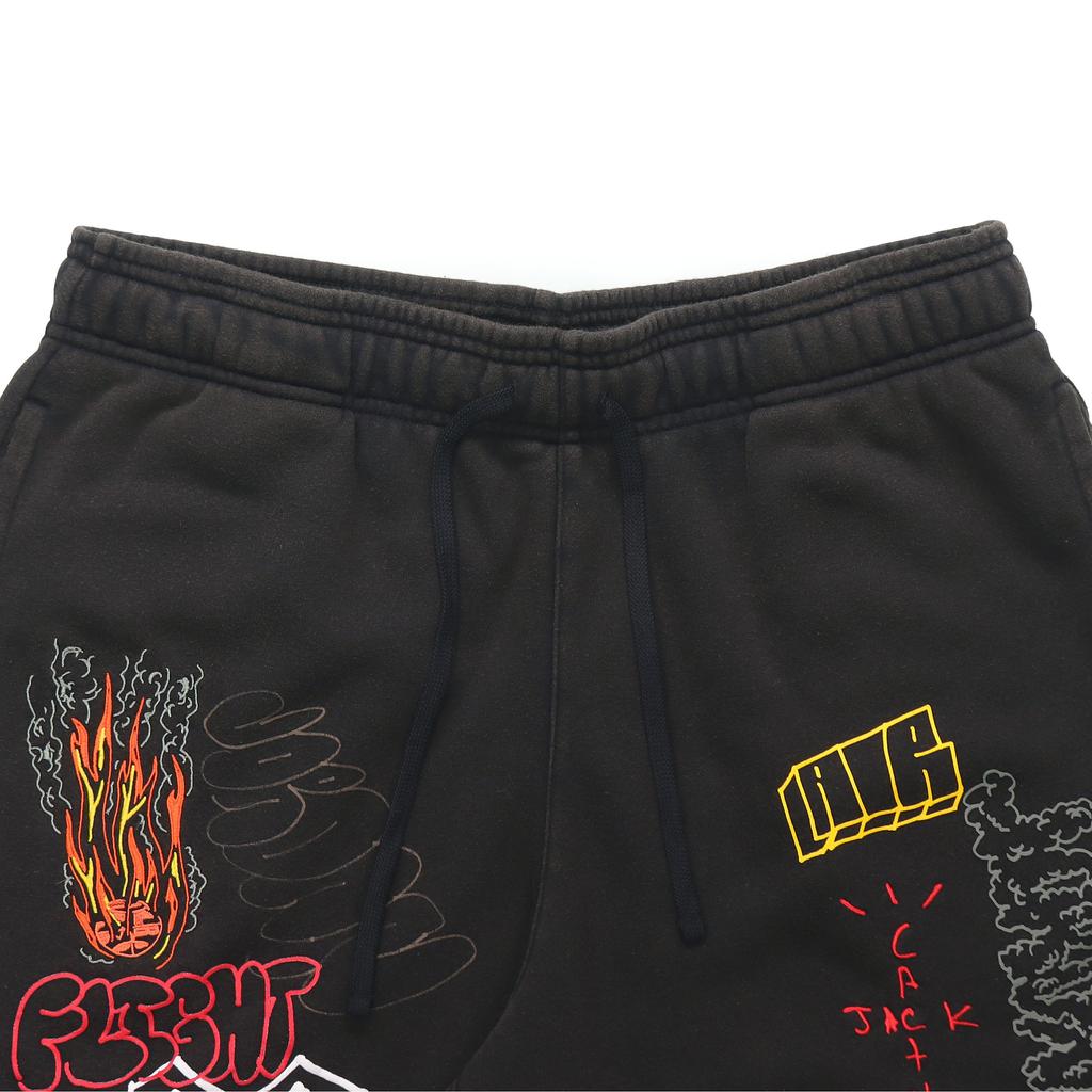 Air Jordan X Travis Scott Fleece Knit Shorts Men Bottoms Black CK4027-010