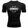 Gym Compression Shirt Men Running Compression Short Sleeve Tees Fitness Sweatshirt Elastic Sweatshirt Male Athletic Tops Elastic Tight Sportswear