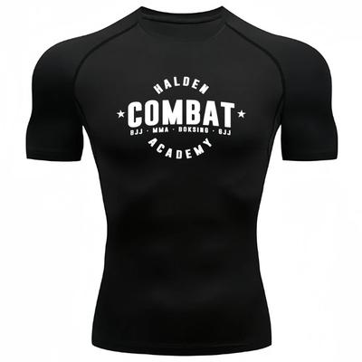 Gym Compression Shirt for Men Running Compression T-shirt Fashion Short Sleeve Sport Tees Gym Fitness Sweatshirt Male  Athletic Tops Slim Fit