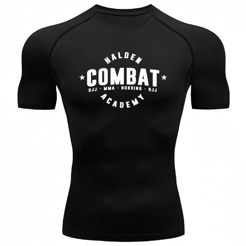 Gym Compression Shirt Men Running Compression Short Sleeve Tees Fitness Sweatshirt Elastic Sweatshirt Male Athletic Tops Elastic Tight Sportswear