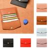 Solid Color Thin Envelope Card Bag Wallet Snap Button Coin Purse Retro Mini Wallet  Women