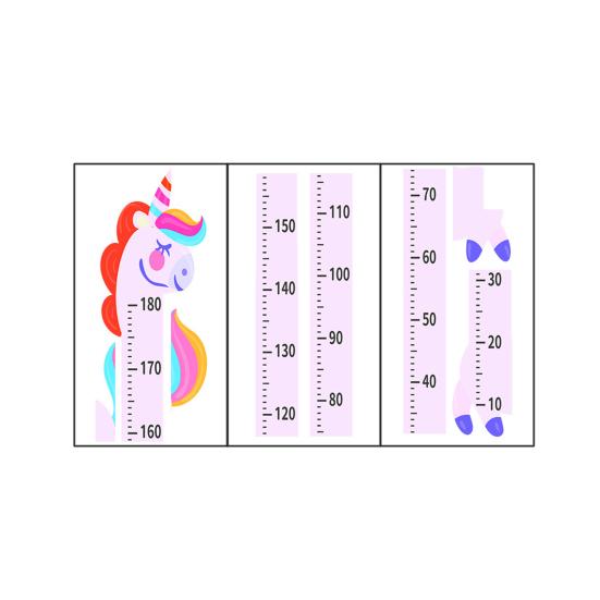 Kids Height Chart Children Height Ruler with Adhesive Animal Pattern Boys Girls Height Wall Chart Growth Measuring Ruler for Nursery Playroom Decor