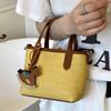 Casual canvas handbag women's 2025 summer new fashion simple shoulder messenger women's bag commuter bag