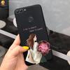 Für Huawei P Smart Hülle Niedliche Blume Schwarz Weiches TPU Silikon Bumper Hülle Für Huawei PSmart P Smart 2017 FIG-LX1 Handyhülle Funda
