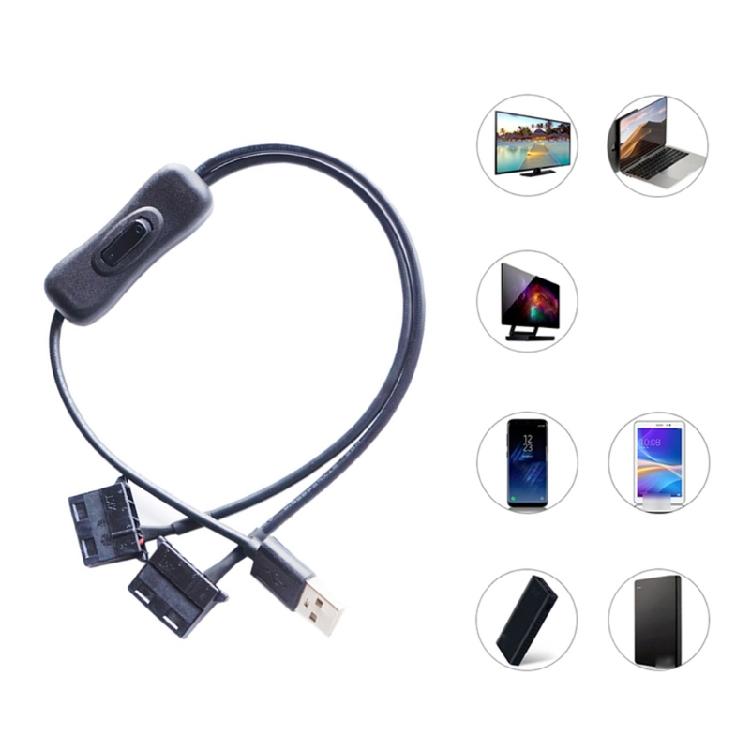USB To 4Pin Fan Power Conversion Cable Ensures Full Speed And Brightness With 12V Output