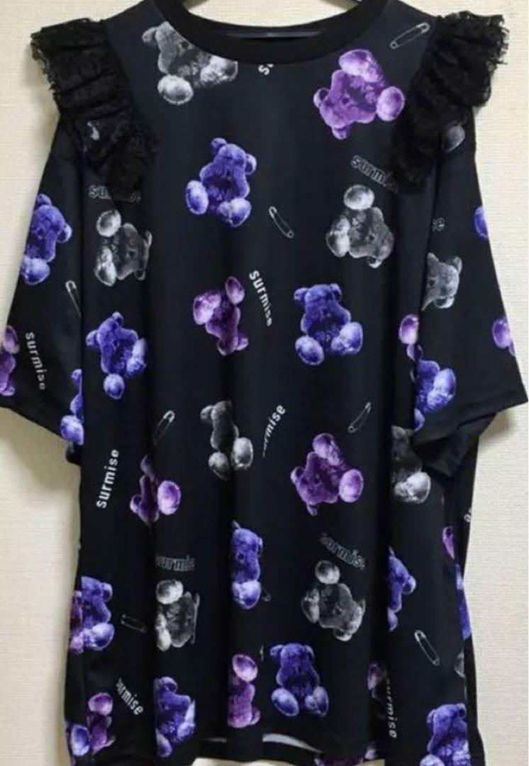 

[Б/У] Футболка с медведем, Футболка с длинным рукавом, Плюшевая игрушка Медведь-мечтатель, Маска для сна в стиле Dream View, Массовое производство, Размер 4L