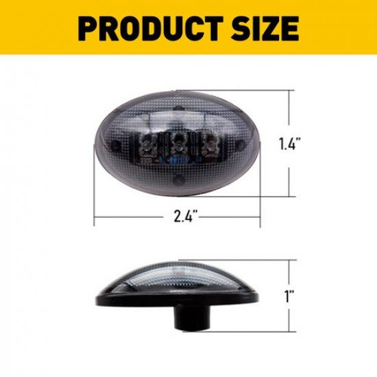 Smoked LED Side Fender Marker Dually Bed Light For 1999-2010 F350 Ford Amber/Red