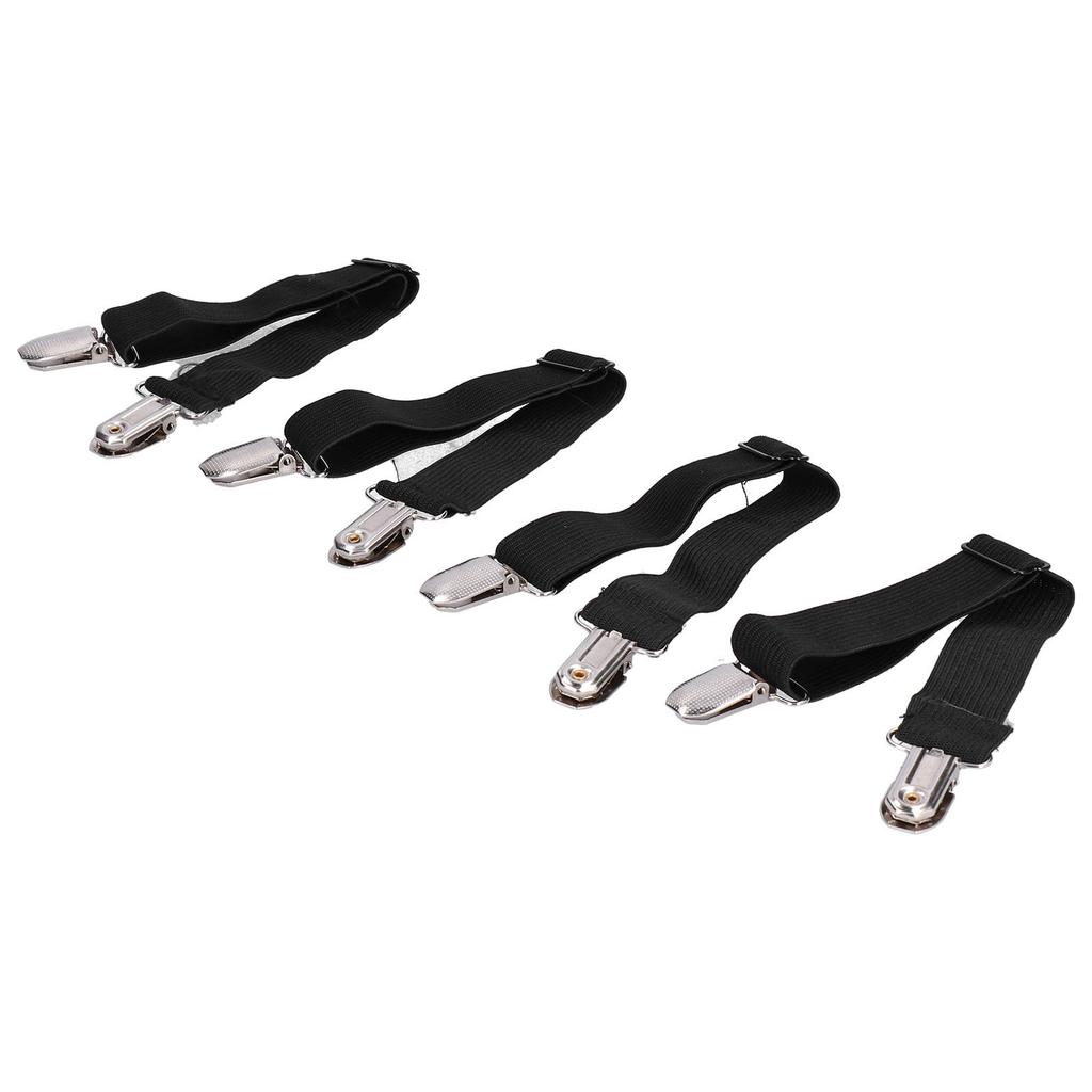 4Pcs Bed Sheet Fasteners Suspenders Elastic Sheet Band Straps Clips Holder