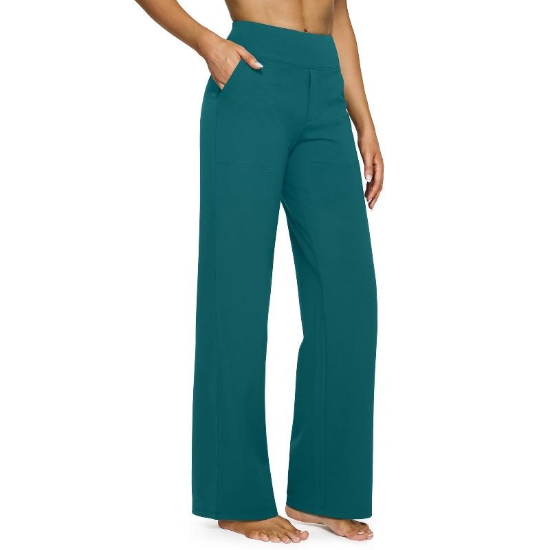 IHUASU U Women's Fashion Casual Solid Color Print Pants & Capris