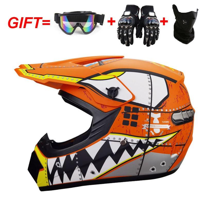 Full Face Motorcycle Helmet Off-Road ATV Dirt Bike Downhill Mountain Karting Adult Unisex ABS Safety Gear