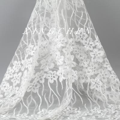 Lace Flat Embroidery Lace Transparent Sheet Full Lace Wedding Dress Dance Clothing Flat Embroidery Lace Fabric