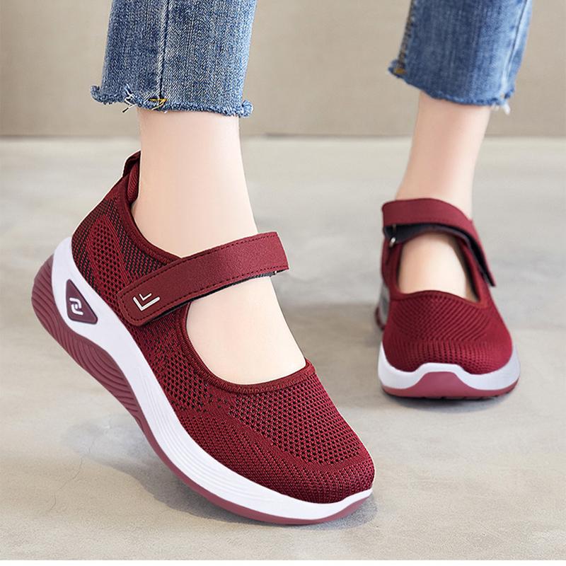 Women'S Breathable Mesh Sneakers Lightweight Non Slip Walking Shoes Woman Spring Summer Comfortable Soft Sole Casual Shoes