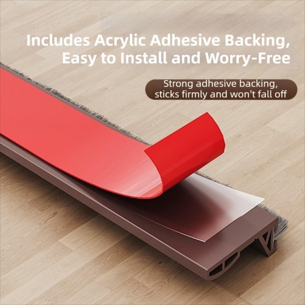 Brush Edge Draft Stopper TPE Door Sweep Removable Door Bottom Seal  Indoor Bedroom