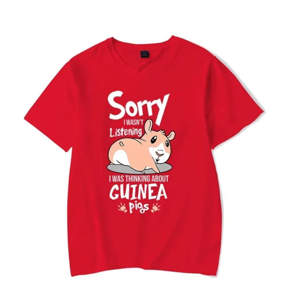 Men T-shirt Sorry I Wasn't Listening I Was Thinking About Guinea Pigs Kawaii T Shirt Men Women Tshirt Graphic Male Classic Tees