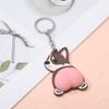 Cartoon Bouncy Butt Keychain - Soft Rubber Squeeze Pendant for Bags & Cars