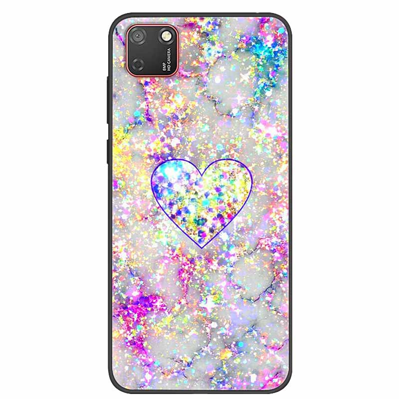 For Huawei Y5P Case Black Bumper Silicone TPU Soft Phone Cover For Huawei Y5P 2020 DRA-LX9 Y5 P Case Cartoon Fundas Y 5P