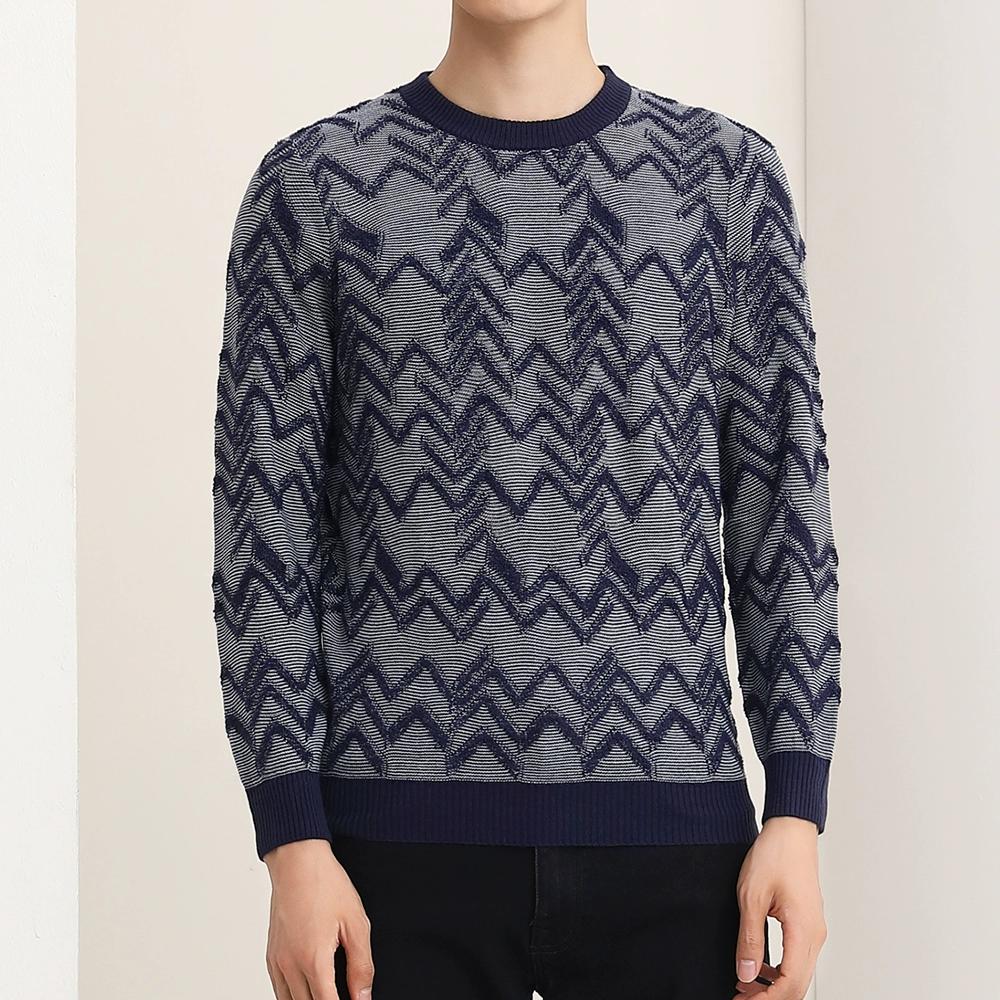 Men's Vintage Twill Sweater Long Sleeve Crewneck Pullover