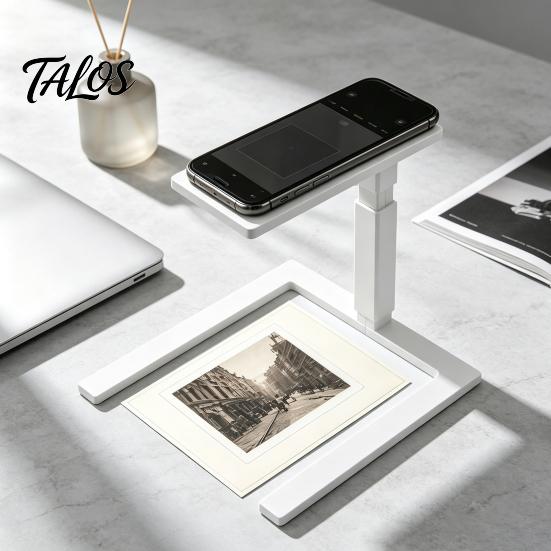Durable PLA Phone Stand Foldable Mobile Holder, Adjustable Desktop for Cell Phones, Lightweight Desk Holder Portable Cradle Streaming Video