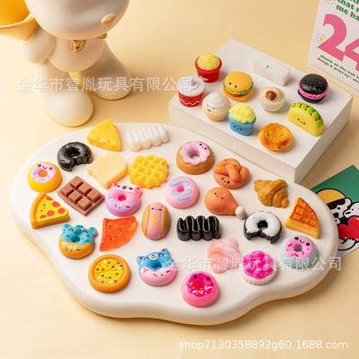 Simulation Food Squishy Dumpling Squeeze Toy Stress Relief Fries and Popcorn Gift Blind Box Squishy Stress Reliever Toy
