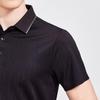 Men's Striped Acetate Silk Blend Short Sleeve Polo Shirt