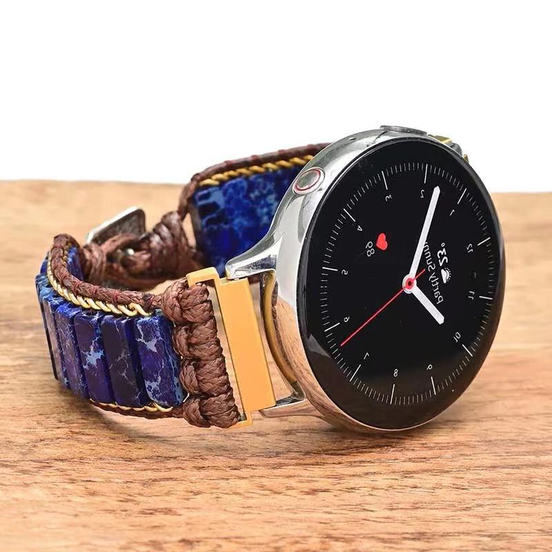 22mm 20mm Natural Stone Strap for Huawei Watch 4/GT 4 3 2 Pro 46mm Braided Nylon Bracelet for Samsung Watch 3/4/5/6/Amazfit GTR4