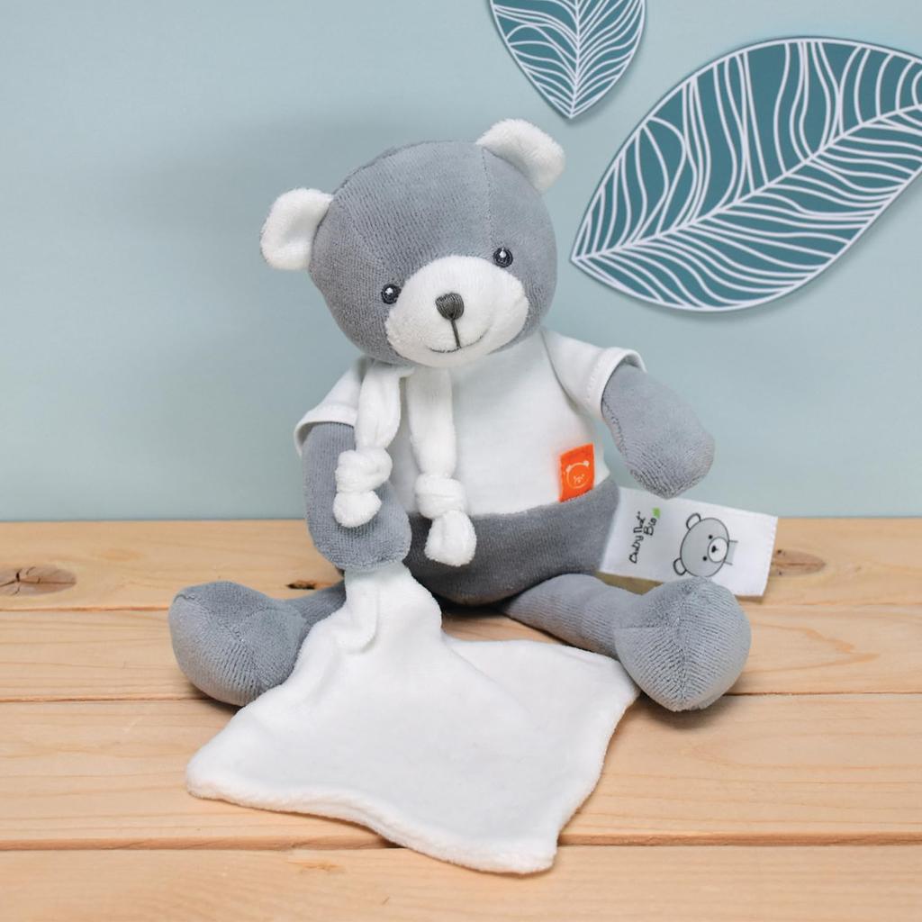 Doudou Et Compagnie BabyNat/Doll BIO/Bear/Gray Diaper Cake, Baby Shower Gift, Present (GFDENT001)