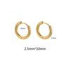 6pcs Stainless Steel Hoop Earrings Women Earrings Men Punk Hiphop Bijoux Gift Fashion Plated 18K Gold Jewelry Piercing Accessory