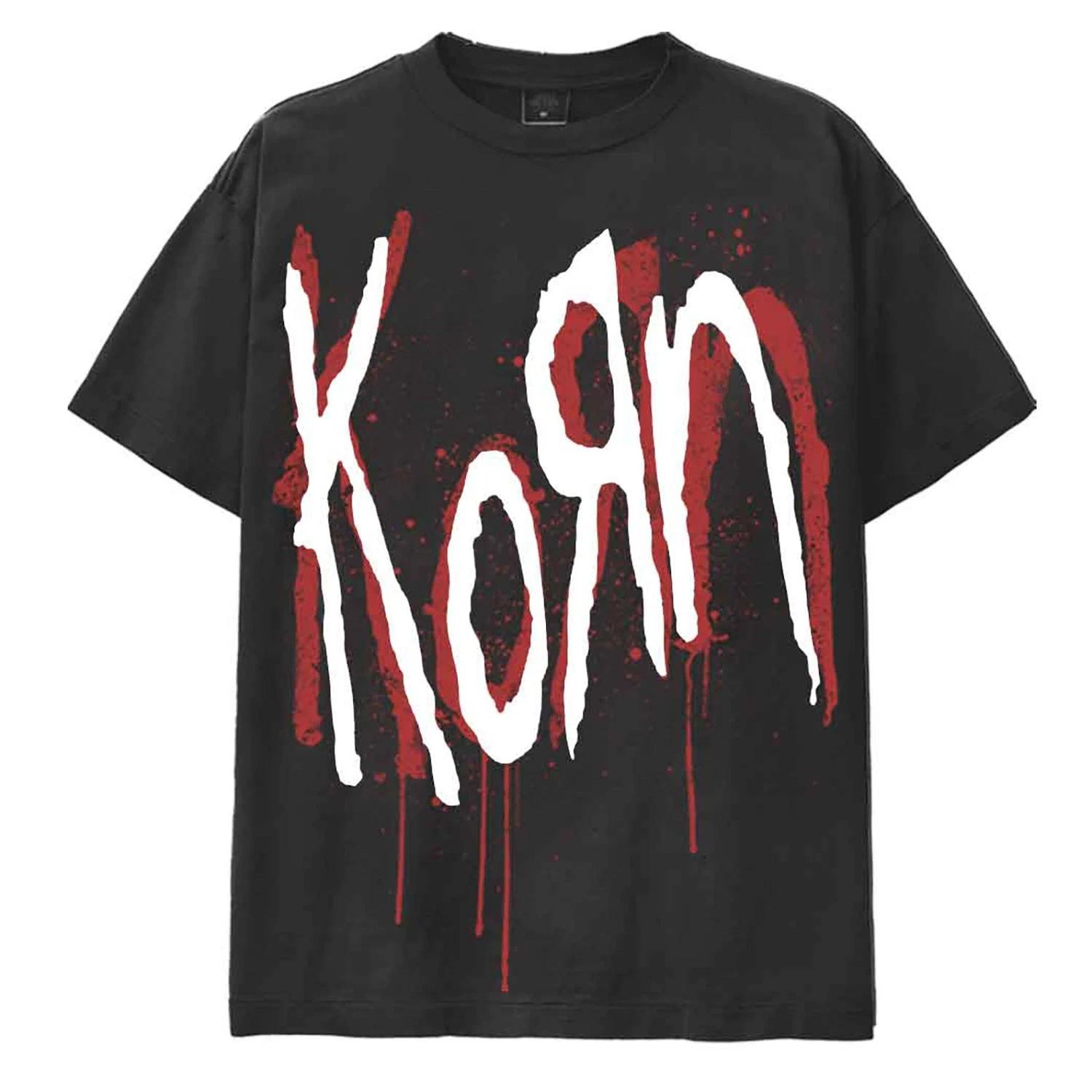 Men s Korn Shadow Logo T-shirt XX-Large Black S