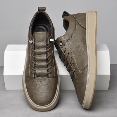 Fashion All Seasons Stylish Skateboard Footwear New Mens Business Casual Shoes Genuine Leather Tenis Masculino Lightweight Driving Shoes