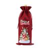 Christmas Red Wine Bag, New Linen Bottle Bag, Gift Party Red Wine Packaging Bag, Drawstring Drawstring Drawstring, Christmas Gift Bag