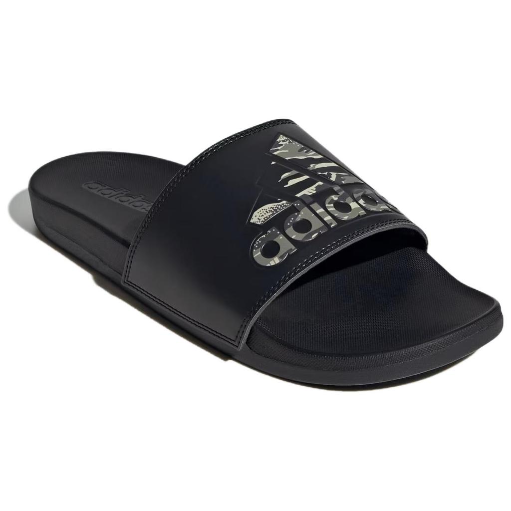 Adidas Adilette Comfort Slide Black Camo Unisex Sneakers Core-Black Silver-Pebble JP7083