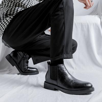 Fashion Men's Fashion Trends Chelsea Boots Business Dating Formal Social Office Boots Soft Sole Comfort Versatile Plush Insulation Boots