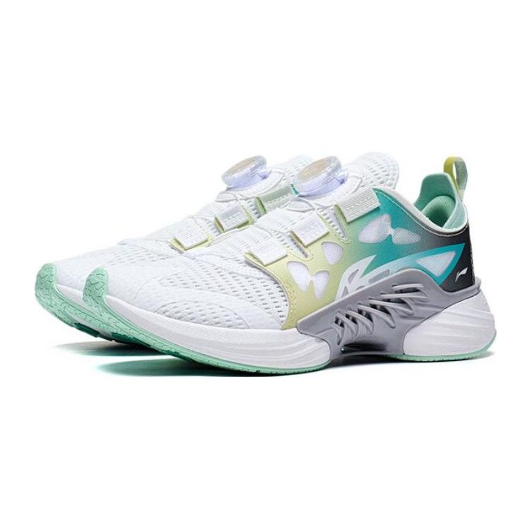 Li Ning Children Canglan 2.0 Low Top Running Shoes Kids sneakers White Gray Green YKFT034-3