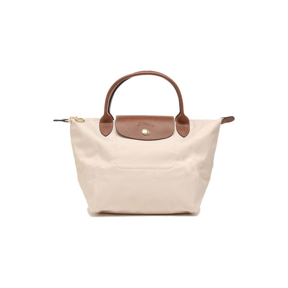 

Longchamp Le Pliage 23 Snap Zipper Closure Short Handle Canvas And Leather Tote Bag Women Tote Bag Paper-Color 1621089P71 Basic Set (Bag)