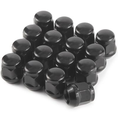 JiiinMiiin Wheel Nuts, 16 Pieces, Short Nuts, M12 X P1.25, 19HEX Suzuki Car, Subaru Car, Light Car, Alloy Steel, Black