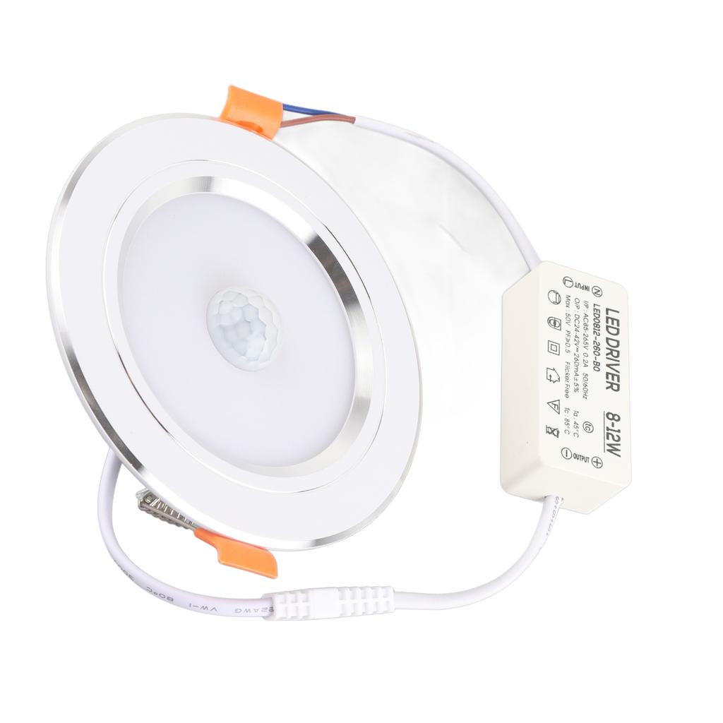 9w Round 18LED Infrared Sensor Downlight Human Body Induction Ceiling Light (cold White Light)
