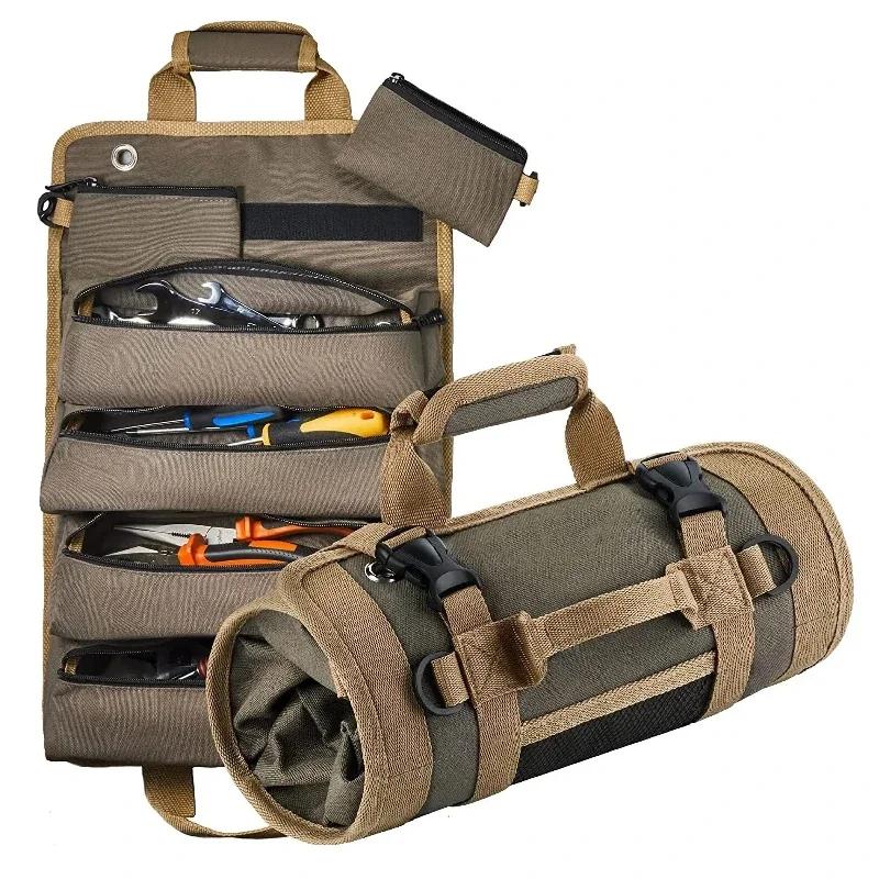 Multi-Purpose Tool Bag High Quality Professional Multi Pocket Hardware Tools Pouch Roll UP Portable Small Tools Organizer Bag