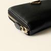 Used PRADA Saffiano Compact Wallet Coin Case Black