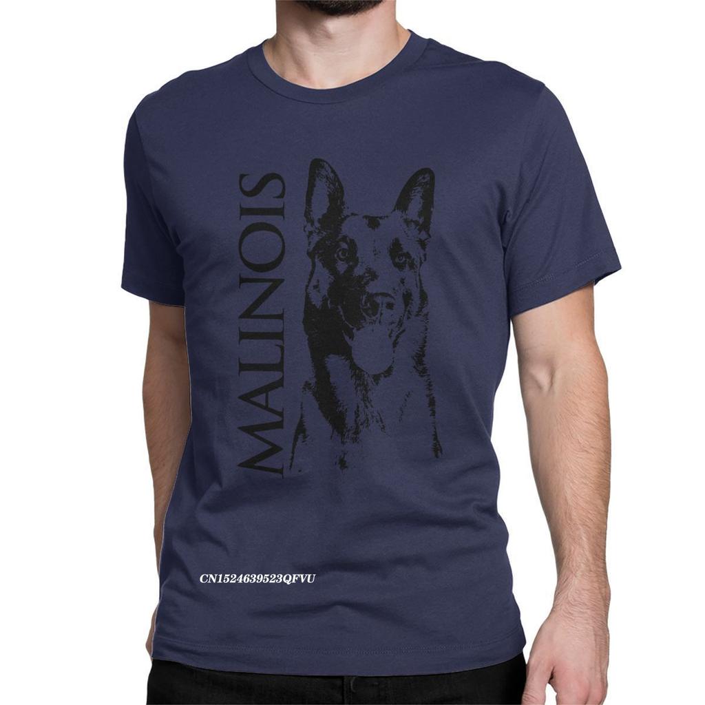 Malinois Köpek Belçika Çoban Köpeği Mechelaar Bol Tişört Erkek Pamuk Yenilik Tişört EMO Tişörtler Grafik Alternatif Giyim