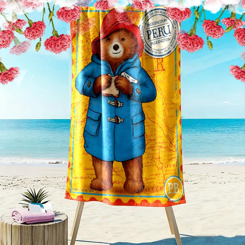 Paddington Bear Towel, Large Soft Quick Dry Towel for Beach Camping Swimming